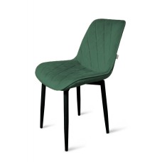 Стул "Оскар" черный матовый Томми 25 темно-зеленый Стул "Оскар" черный матовый Томми 25 темно-зеленый