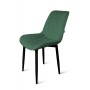 Стул "Оскар" черный матовый Томми 25 темно-зеленый