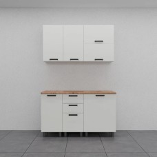 МК Аленушка 1,4м с ящ. Лаванда Молочный,скоба черный,черный