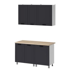 МК Аленушка 1,4м Астра Сталь,скоба черный,сонома