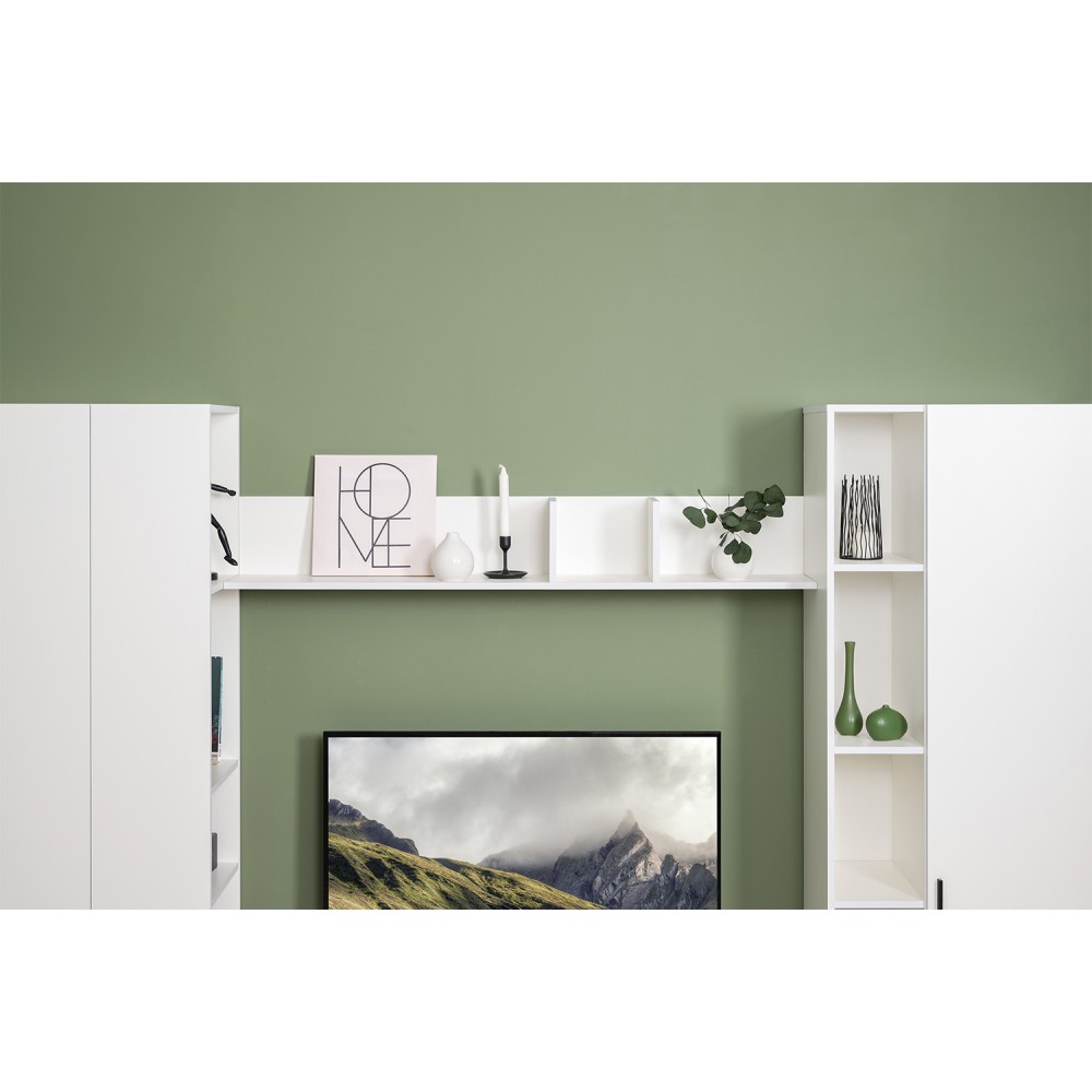 Полка настенная Эйр 16.490, Белый шагрень Полка настенная Эйр 16.490, Белый шагрень