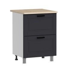 МК Аленушка Н2Я 600 Астра Сталь,скоба черный (со столешницей)