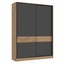 Шкаф-купе Роджина (1800), Дуб крафт, Графит