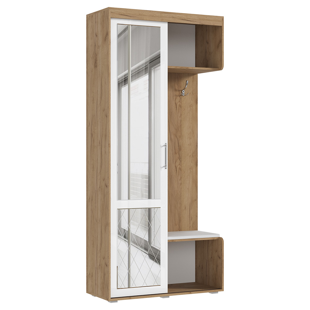 Прихожая Стелла 1, Дуб крафт, Белый Прихожая Стелла 1, Дуб крафт, Белый