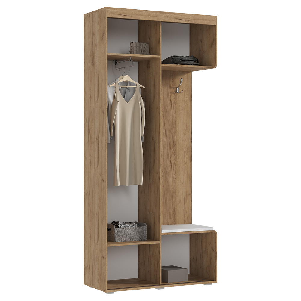 Прихожая Стелла 1, Дуб крафт, Белый Прихожая Стелла 1, Дуб крафт, Белый