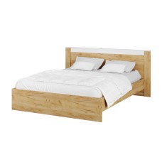 Кровать с ортопедическим основанием Адель 160х200, белый/дуб крафт