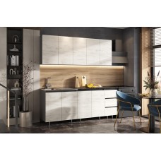 Кухня Челси 2,0м (Дуб Крафт Белый/Графит (Кастилло)) Кухня Челси 2,0м (Дуб Крафт Белый/Графит (Кастилло))