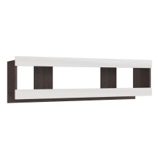 Полка Нэнси New, Белый глянец холодный, Венге