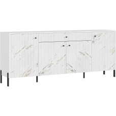 Комод Оливия (металл), Белый, Мрамор золото