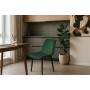 Стул "Оскар" черный матовый Томми 25 темно-зеленый