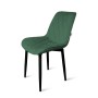 Стул "Оскар" черный матовый Томми 25 темно-зеленый