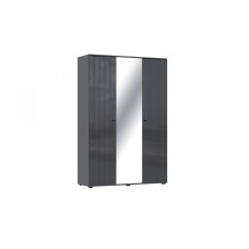 Шкаф трехстворчатый Оливия, Графит, Графит глянец Шкаф трехстворчатый Оливия, Графит, Графит глянец