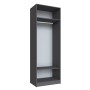 Шкаф Мадрид (0,8) с зеркалом графит серый