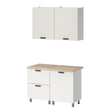 МК Аленушка 1,2м с ящ. Лаванда Молочный,скоба черный,сонома