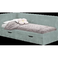 Кровать односпальная "Лео" КР-49 Белый/Шарли бриз/ЛДСП настил Кровать односпальная "Лео" КР-49 Белый/Шарли бриз/ЛДСП настил