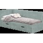 Кровать односпальная "Лео" КР-49 Белый/Шарли бриз/ЛДСП настил