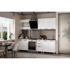 Кухня "Дина" (БТС) Белый глянец