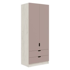 Шкаф Юниор-4 (800), Шарли Pink, Дуб Крафт Белый