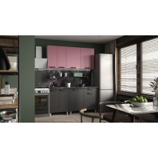 Кухня Осло, 1,6м Карбон Сакура/Карбон Вулкан