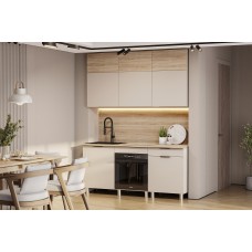 Кухонный гарнитур "Сити Стайл" (1,8м) Меланж/Дуб Сонома