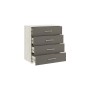 Комод Фиеста (800), Графит, Дуб Крафт белый