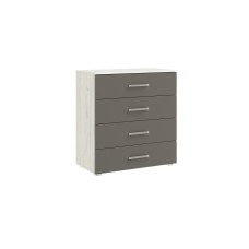 Комод Фиеста (800), Графит, Дуб Крафт белый