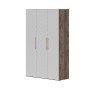 Ньёрд Шкаф 1350 Дуб Самдал/Белый софт матовый