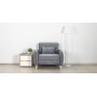 Кресло еврокнижка Анита, Серое