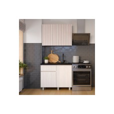 Готовая кухня Тренд 1.0 м, Ясень белый, Черный янтарь Готовая кухня Тренд 1.0 м, Ясень белый, Черный янтарь