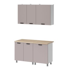 МК Аленушка 1,4м Лаванда Кашемир,скоба черный,сонома