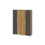 Шкаф четырехстворчатый Байкал, Дуб Золотой, Графит