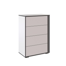 Комод Асцелла, Белый, Графит серый