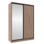 Шкаф-купе двухдверный с зеркалом 1600 Домашний Дуб табачный Craft