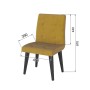 Стул Лилу, Горчичный, Шоколад