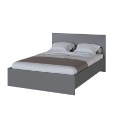 Кровать 140x200 с настилом из ДСП Плейона, Графит серый