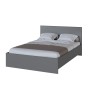 Кровать 140x200 с настилом из ДСП Плейона, Графит серый