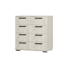 Комод Стандарт-5, Дуб крафт белый