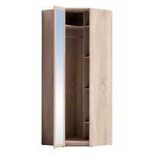 Шкаф угловой с зеркалом Sherlock 63, дуб сонома