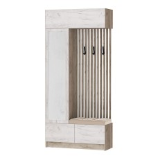 Мини-прихожая Руэлла, Дуб крафт серый, Дуб крафт белый