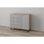 Комод Катрин-13, Дуб крафт серый, Серый