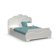 Кровать Гармония 1,4м, Белый глянец холодный Кровать Гармония 1,4м, Белый глянец холодный