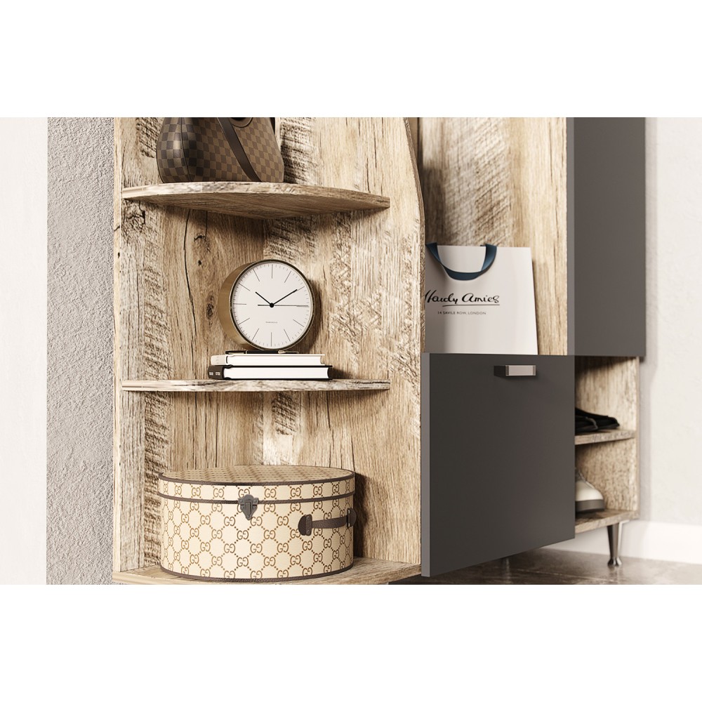 Прихожая Лика №2 1,2м, Дуб юкон, Графит Прихожая Лика №2 1,2м, Дуб юкон, Графит