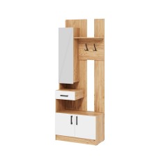 Вешалка Вега ВШ-1, Дуб крафт золотой, Белый