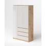 МС Охта Лайт Шкаф 1200.3 Дуб ВотанБелый гладкий