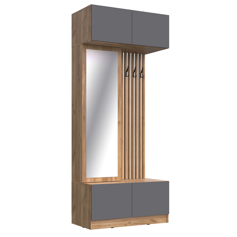 Прихожая Роджина, Дуб крафт, Графит Прихожая Роджина, Дуб крафт, Графит