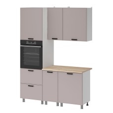 МК Аленушка 1,6м ПД Магнолия Кашемир,скоба черный,сонома