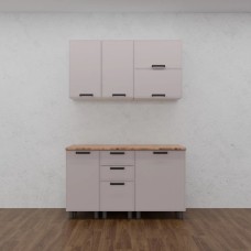 МК Аленушка 1,4м с ящ. Магнолия Кашемир,скоба черный,черный