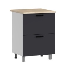 МК Аленушка Н2Я 600 Лаванда Сталь, скоба черный (со столешницей)