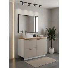 ВГ 1200 Магнолия/Белый гладкий Арника РМ (со столешницей) в.2