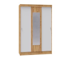 Шкаф-купе Бася белый/дуб крафт золотой